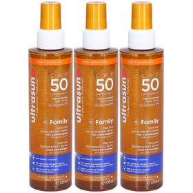 Ultrasun Familie Nasshaut-Spray Solaire SPF50