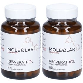 MOLEQLAR Longevity Resveratrol trans-resveratrol capsules