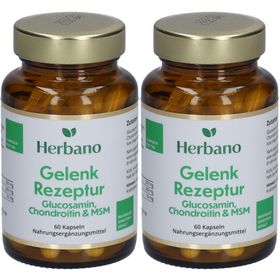 Herbano Gelenk Rezeptur Capsules avec glucosamine, MSM & chondroïtine