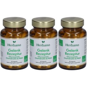 Herbano Gelenk Rezeptur Kapseln mit Glucosamin, MSM & Chondroitin