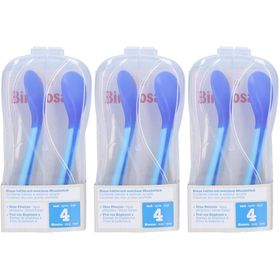 BIMBOSAN Cuillères bleues à embout souple