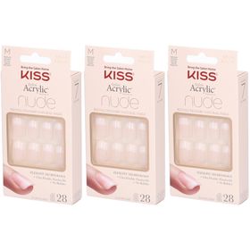 KISS Salon Acrylic Falsche Nägel French Nude Größe M
