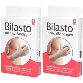 BILASTO Handgelenkbandage mit halbem Daumen Beige XS