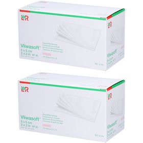 Vliwasoft® Vliesstoffkompresse 5 cm x 5 cm 4lagig steril