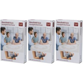 Bort ManuStabil Handgelenkbandage kurz, links, Gr. L, schwarz