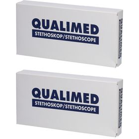 Qualimed® Doppelkopf-Stethoskop NURSE, Edelstahl, rot