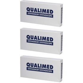Qualimed® Doppelkopf-Stethoskop NURSE, Edelstahl, rot
