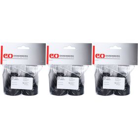 Sahag Embouts pour béquilles 16 mm avec insert métallique noir