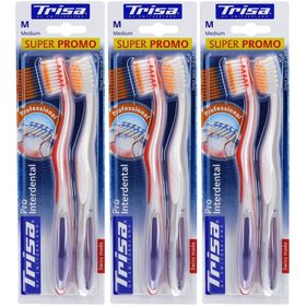 TRISA Pro Interdental Duo Mittelgroße Zahnbürste
