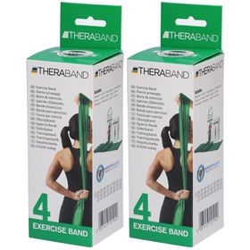 TheraBand Bande d'exercices 2,5 m - Vert - Lourd avec sac