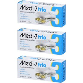 Medi-7 Trio Pillenschneider Zerkleinerer und Aufbewahrungsbox