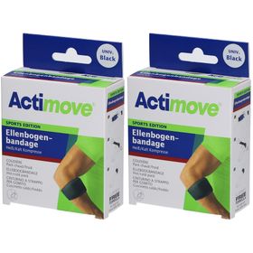 Actimove® SPORTS EDITION Verstellbare Ellenbogenbandage Schwarz