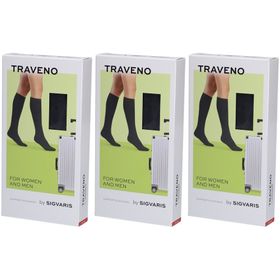 SIGVARIS TRAVENO Reisesocken A-D Größe 3 40-41 Anthrazit