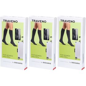 SIGVARIS TRAVENO Reisesocken A-D Größe 4 42-43 Anthrazit