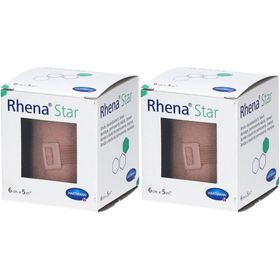HARTMANN Rhena® Star dauerelastische Binden 6 cm x 5 m braun