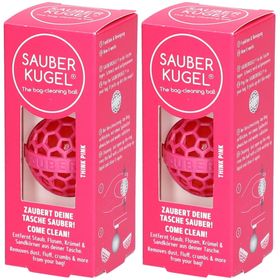SAUBERKUGEL® Reinigungskugel Tasche Think Pink - wiederverwendbar 3,5 cm