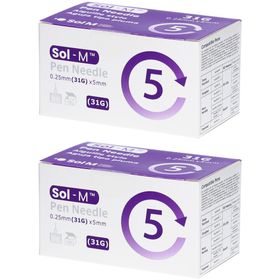 Sol-M® Insulinpen-Nadeln 31G (0,25 mm) 5 mm