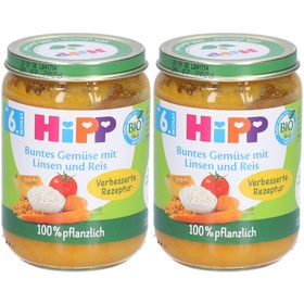 HiPP – Légumes colorés bio avec lentilles et riz dès 6 mois