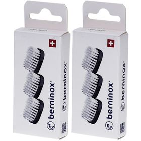 Berninox 3 x têtes de brosse de rechange Noir profond Medium