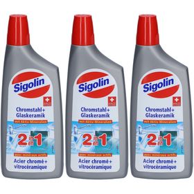 SIGOLIN 2en1 acier chromé + vitroceramique