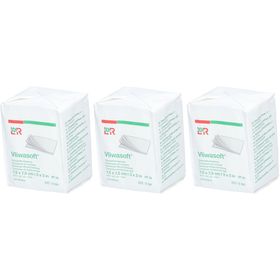 L&R Vliwasoft® Compresse non tissée 7,5 cm x 7,5 cm 4 couches stériles