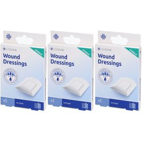 LIVSANE Pansements stériles pour plaies 5 x 7,5 cm