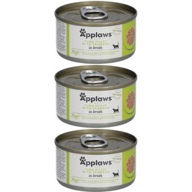 APPLAWS Nourriture humide pour chats avec filet de thon et algues