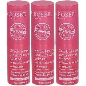 LA ROSÉE Stick lèvres nourrissant teinté rechargeable