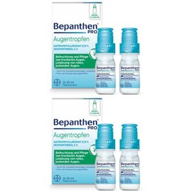 Bepanthen Pro Augentropfen 2 x 10 ml – Ohne Konservierungsstoffe, für trockene Augen
