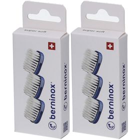 Berninox 3 x Ersatz-Bürstenköpfe Ozeanblau super soft