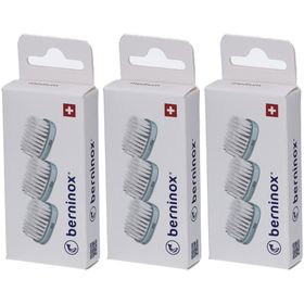 Berninox 3 x têtes de brosse de rechange vert iceberg medium