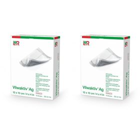 VLIWAKTIV AG Compresse absorbante au charbon actif et à l'argent 10 X 10 cm