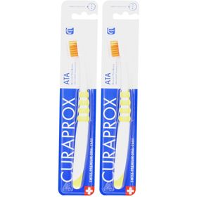 Curaprox ATA Brosse à dents – Anti-traction, manche ergonomique