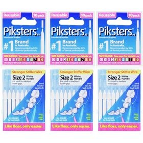 Piksters Brossettes interdentaires réutilisables Taille 2 – 10 pièces