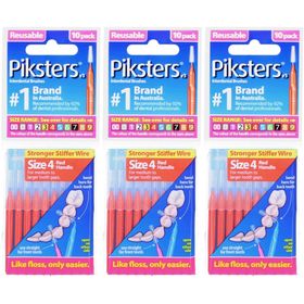 Piksters Brossettes interdentaires réutilisables Taille 4 – 10 pièces