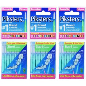 Piksters Brossettes interdentaires réutilisables Taille 6 – 10 pièces