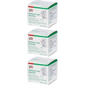 L&R Mollelast Haft Latexfree 4 cm x 4 m Bande de fixation cohésive