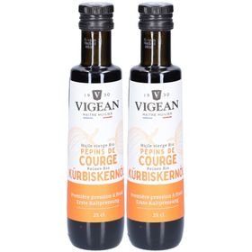 VIGEAN Huile vierge de pépins de courge bio - Première pression à froid