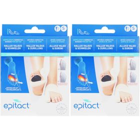 Epitact® Orthèse corrective double de jour Hallus Valgus & Durillons S gauche