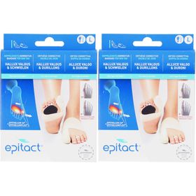 Epitact® Orthèse corrective double de jour Hallus Valgus & Durillons L gauche