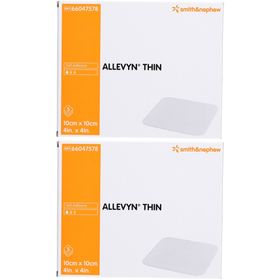 ALLEVYN THIN Pansement de mousse de polyuréthane auto-adhérent 10 x 10 cm