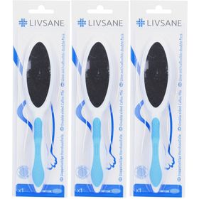 LIVSANE® Lime à callosités double face avec surface abrasive grossière & fine