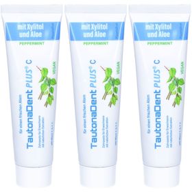 TautonaDent PLUS C Dentifrice 100ml Menthe sans Fluor avec Xylitol et Aloe