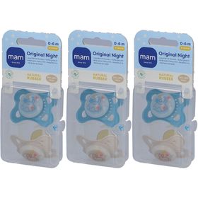 Mam Schnuller Original Night Gummi 0-6 Monate