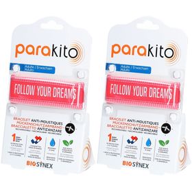 Parakito Anti-Mücken Armband Erwachsene 2 x 15 Tage