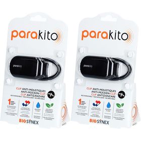 PARAKITO Clip Anti-Moustiques Rechargeable Noir
