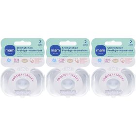 Mam Protège-Mamelons Silicone Taille L x 2 avec Boîte