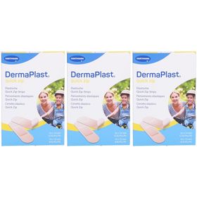 DermaPlast® Quick Zip Textil Heftpflaster 8 x 25 x 72 mm + 12 x 19 x 72 mm