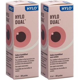 HYLO DUAL Collyre Ectoïne Yeux Secs et Allergiques Sans Conservateur