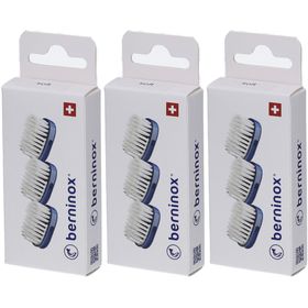 Berninox 3 x Ersatzbürstenköpfe Ozeanblau soft